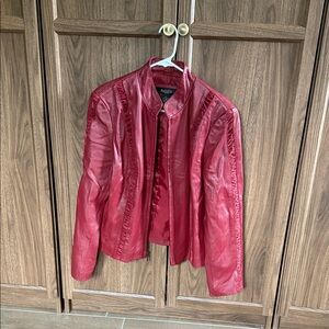 Vintage Red Leather Jacket